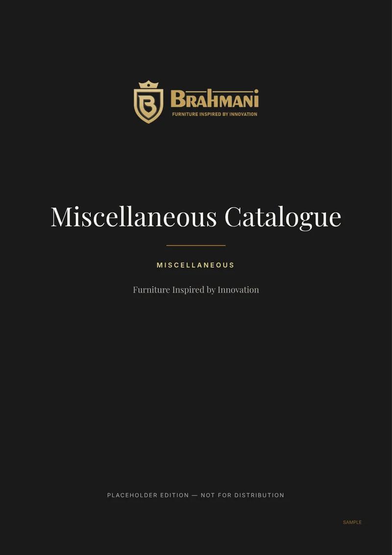 Miscellaneous Catalogue cover